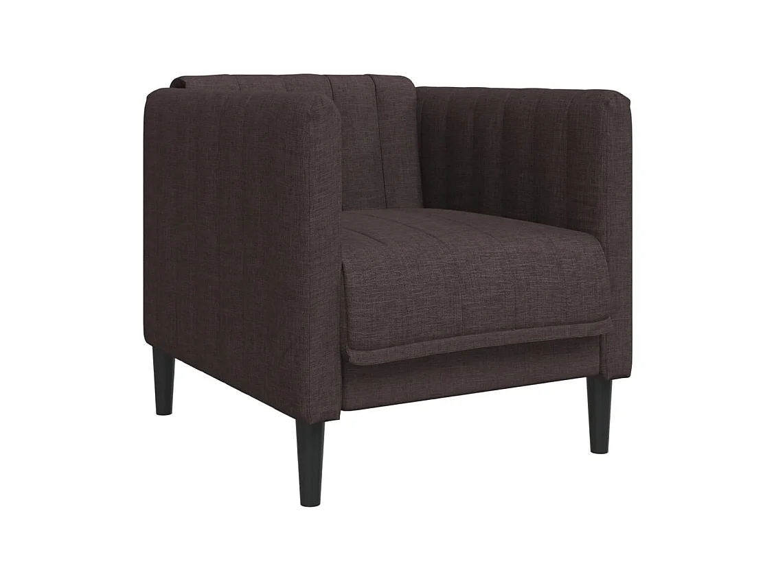 Ensemble de canapés 3 pcs marron foncé tissu