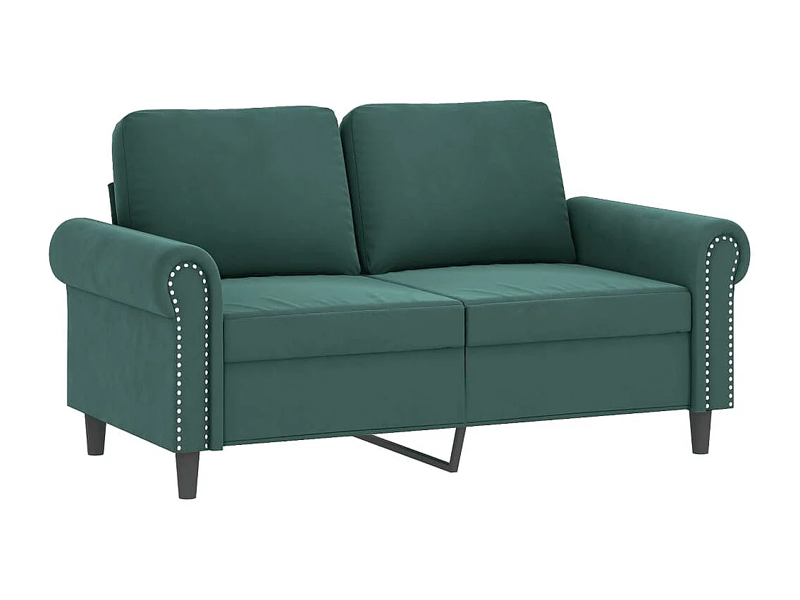 Ensemble de canapés 3 pcs avec coussins Vert foncé Velours