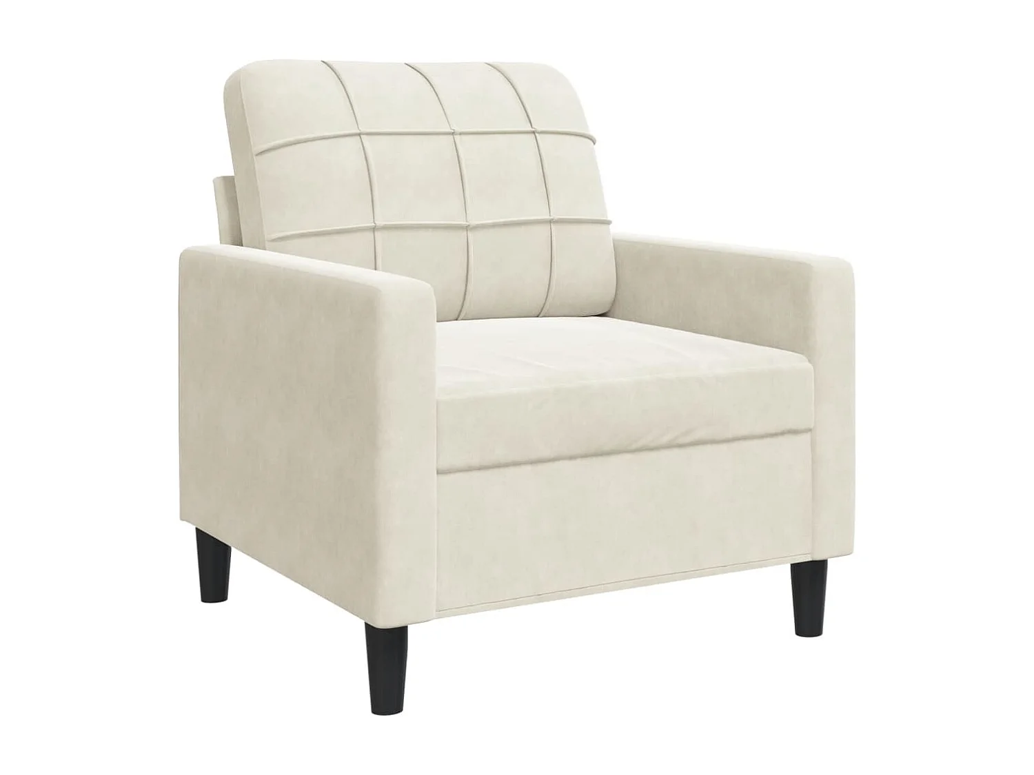 Sessel Creme 60 cm Samt