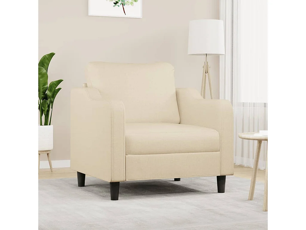 Sillón de tela color crema 60 cm