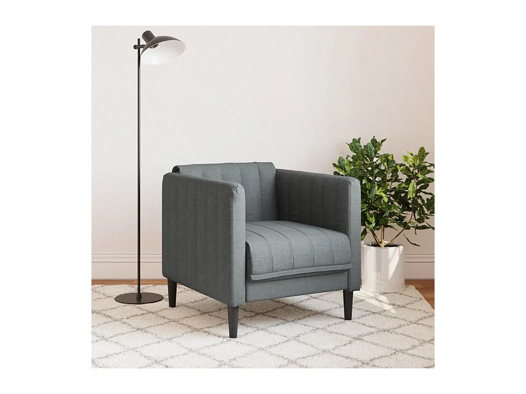Fauteuil gris foncé tissu