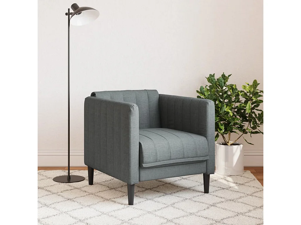 Fauteuil gris foncé tissu