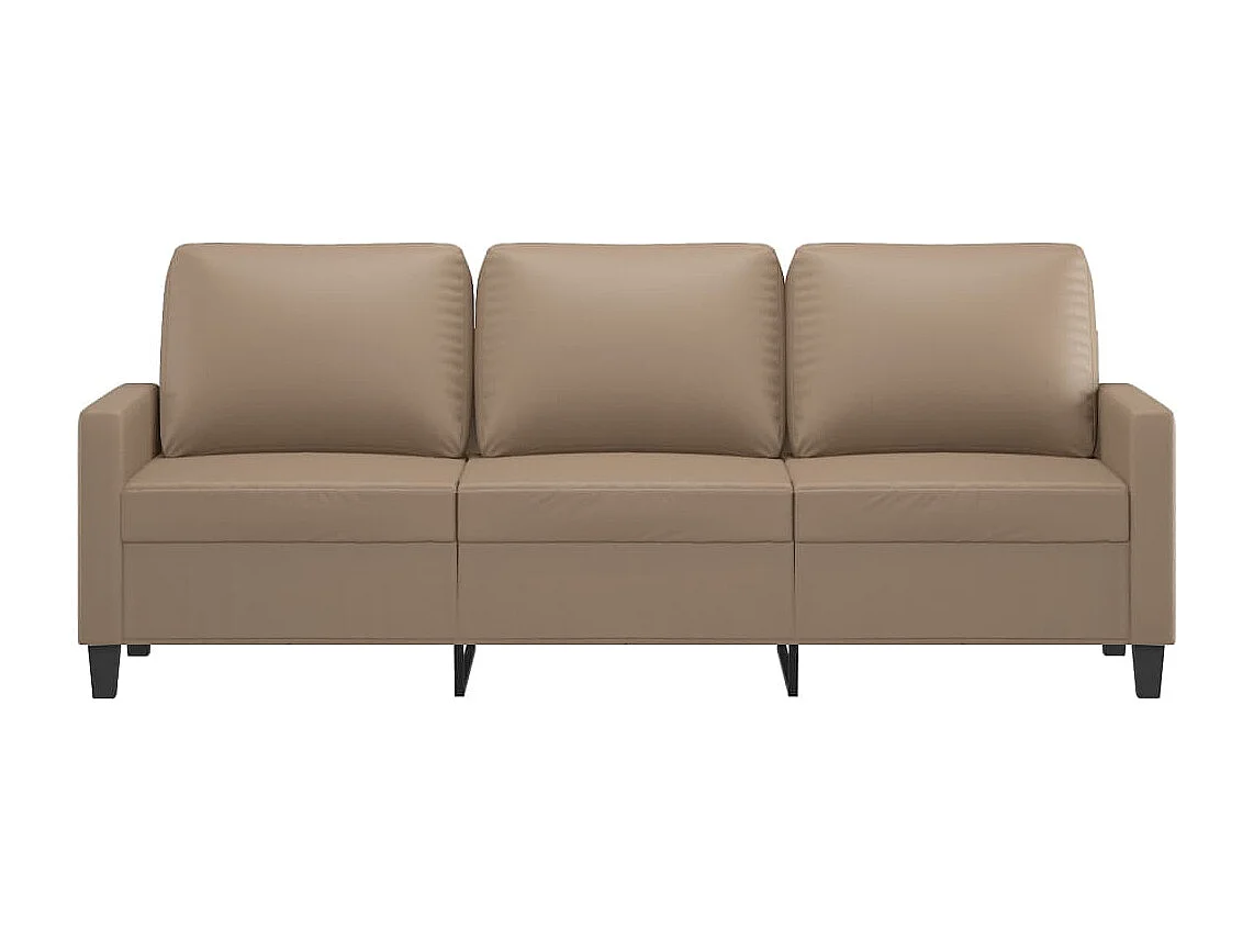Divano a 3 Posti Cappuccino 180 cm in Similpelle