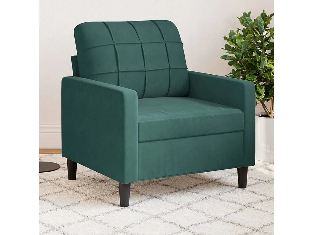 Poltrona Verde Scuro 60 cm Velluto