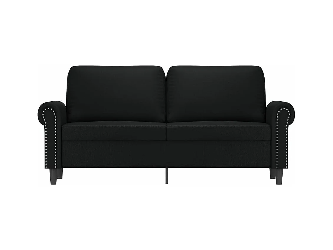 Canapé à 2 places Noir 140 cm Similicuir