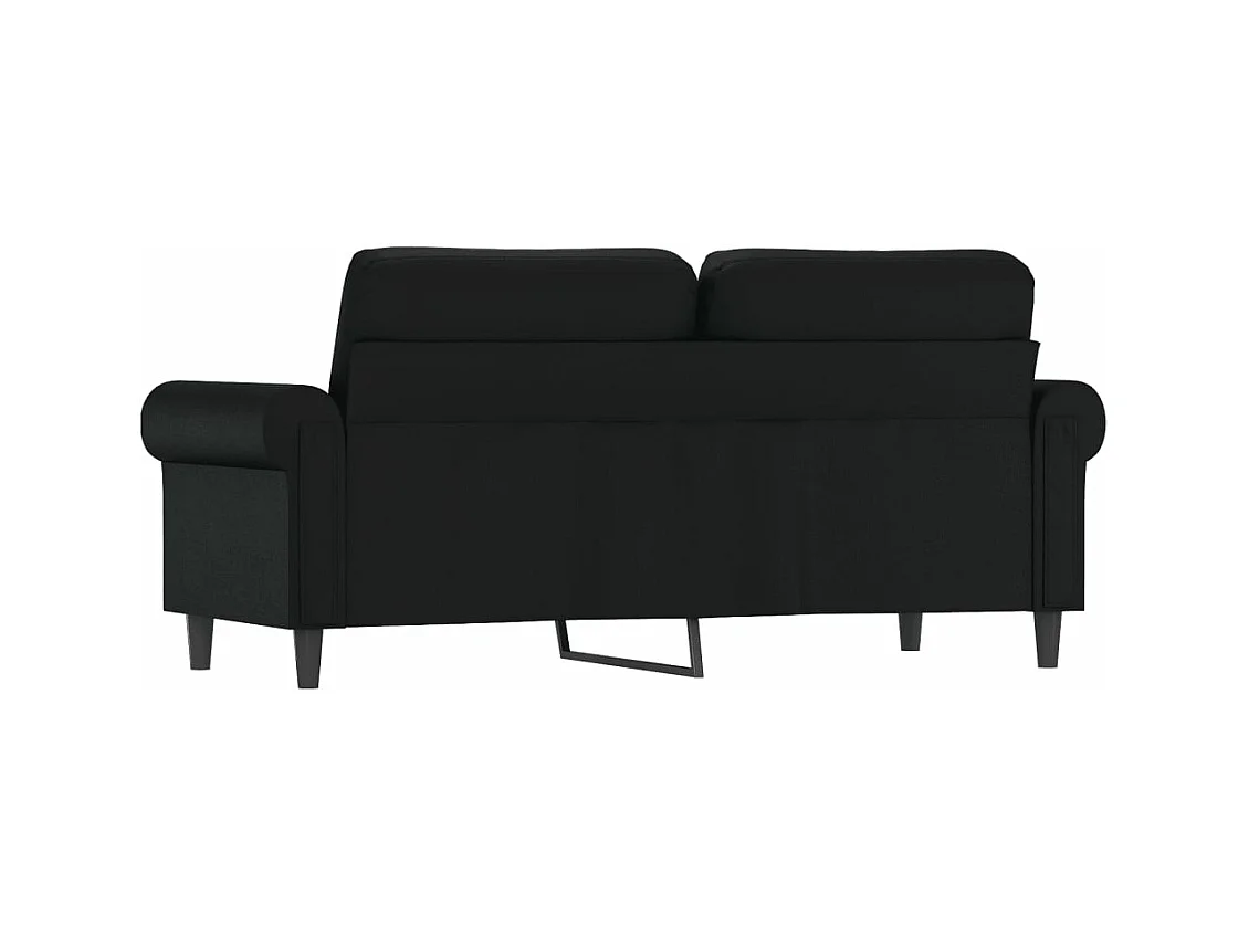 Canapé à 2 places Noir 140 cm Similicuir
