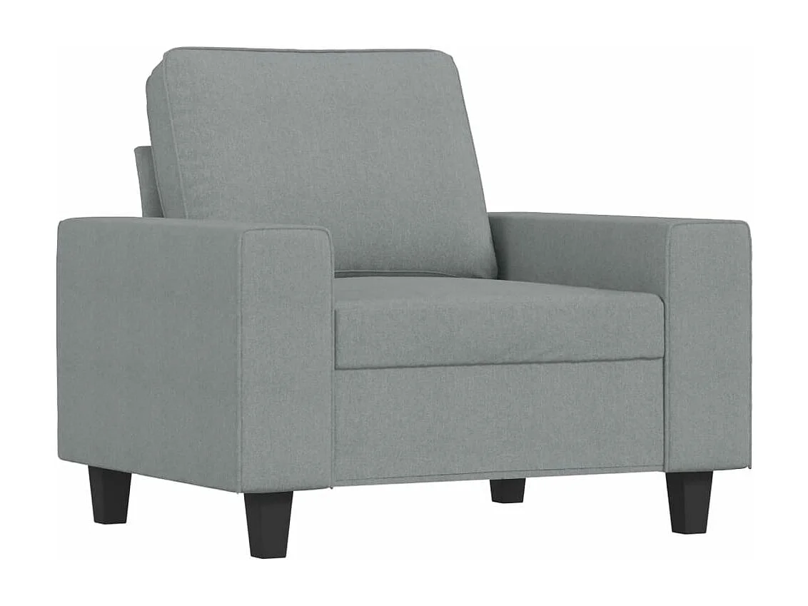 Set di Divani 4 pz Grigio Chiaro in Tessuto