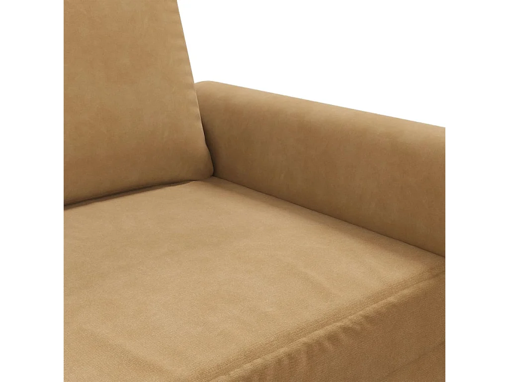 Canapé à 3 places Marron 180 cm Velours