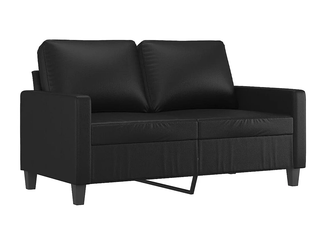 Ensemble de canapés 3 pcs avec coussins Noir Similicuir