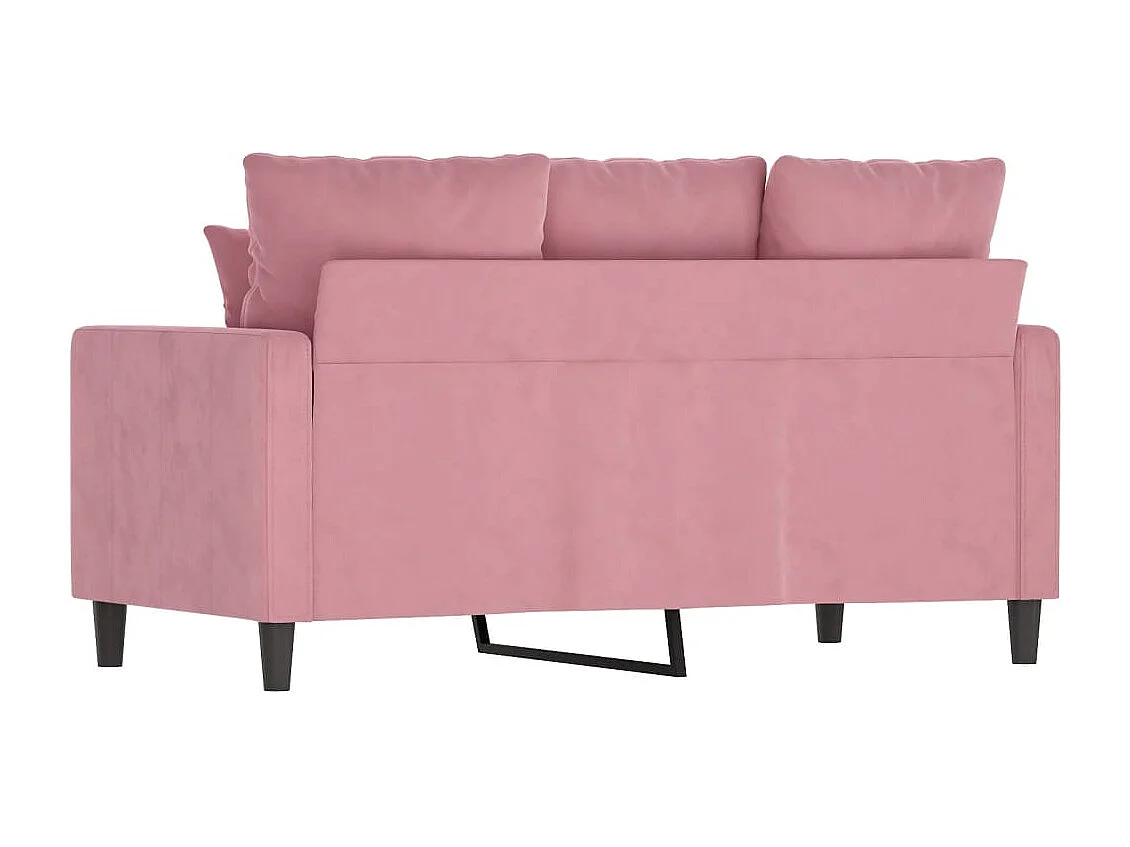 Sofá de 2 lugares veludo 120 cm rosa