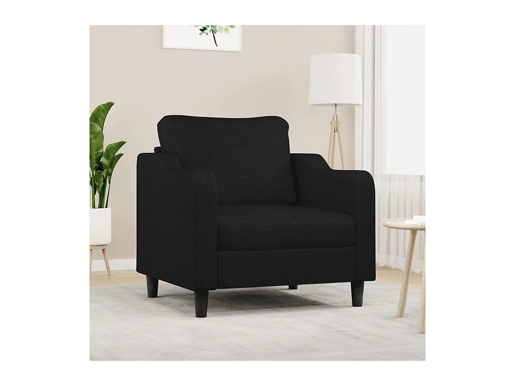 Fauteuil Noir 60 cm Tissu