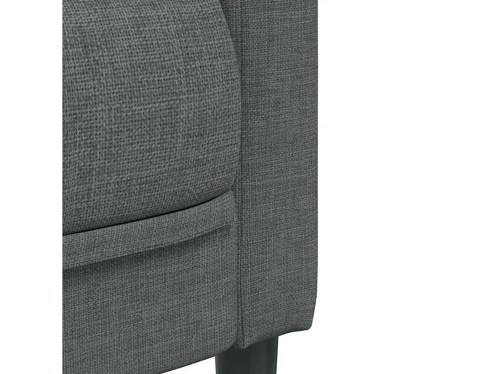 Ensemble de canapés 3 pcs gris foncé tissu