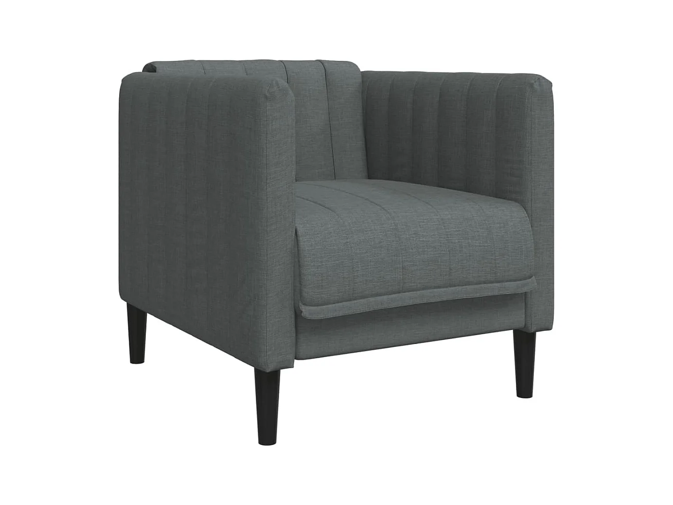 3-delige Loungeset stof donkergrijs