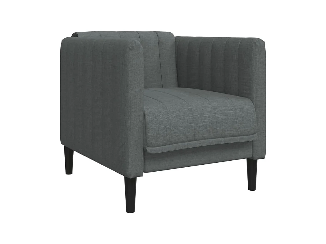 3-delige Loungeset stof donkergrijs