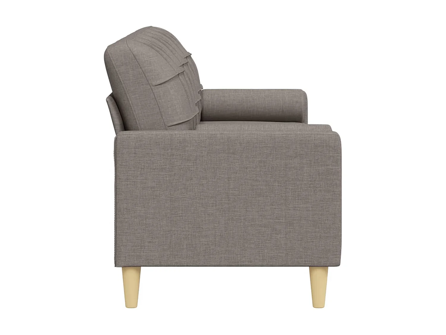 Sofá de 3 plazas con cojines tela gris taupe 210 cm