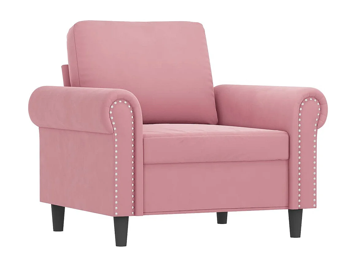 Juego de sofás con cojines 4 piezas terciopelo rosa