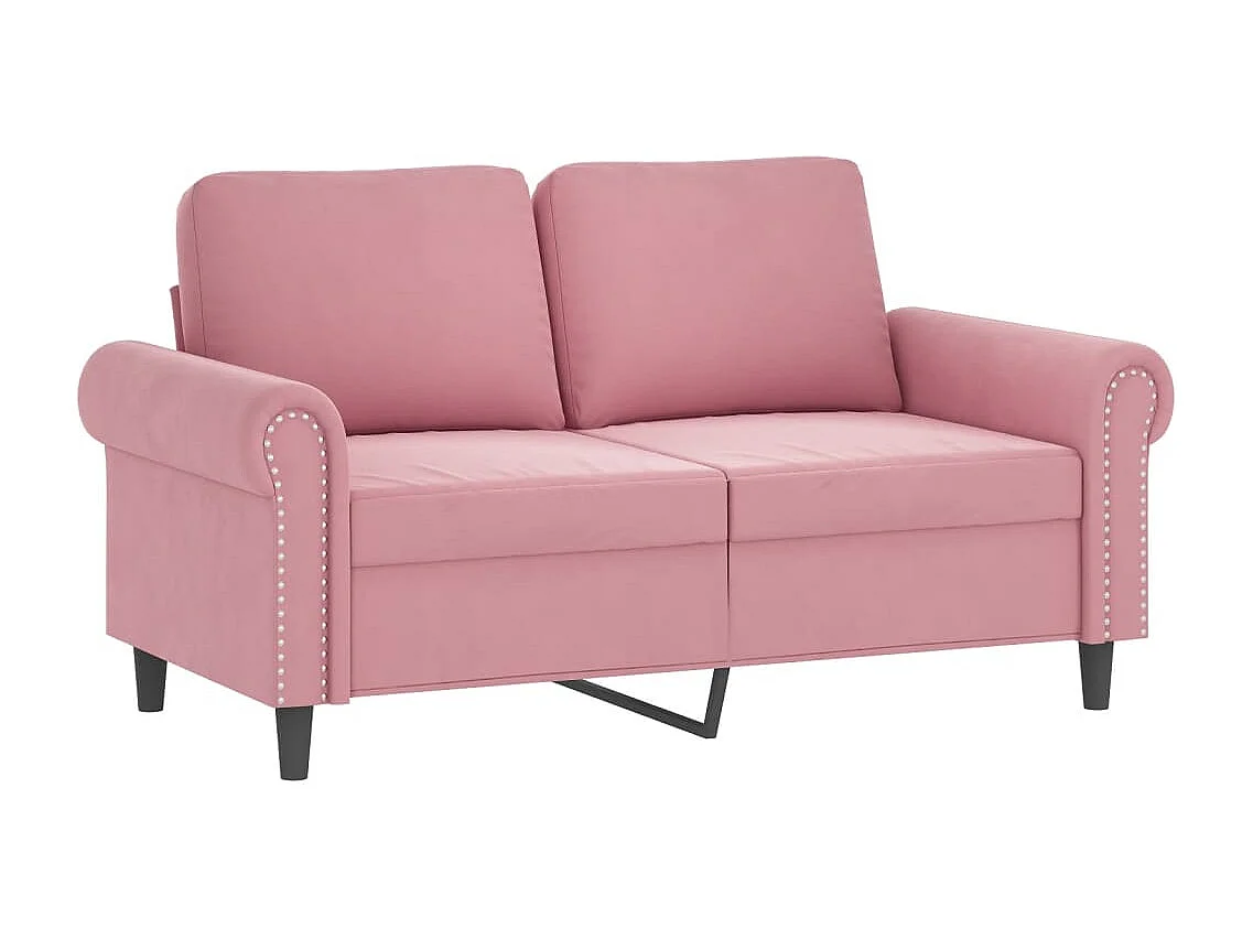 Juego de sofás con cojines 4 piezas terciopelo rosa