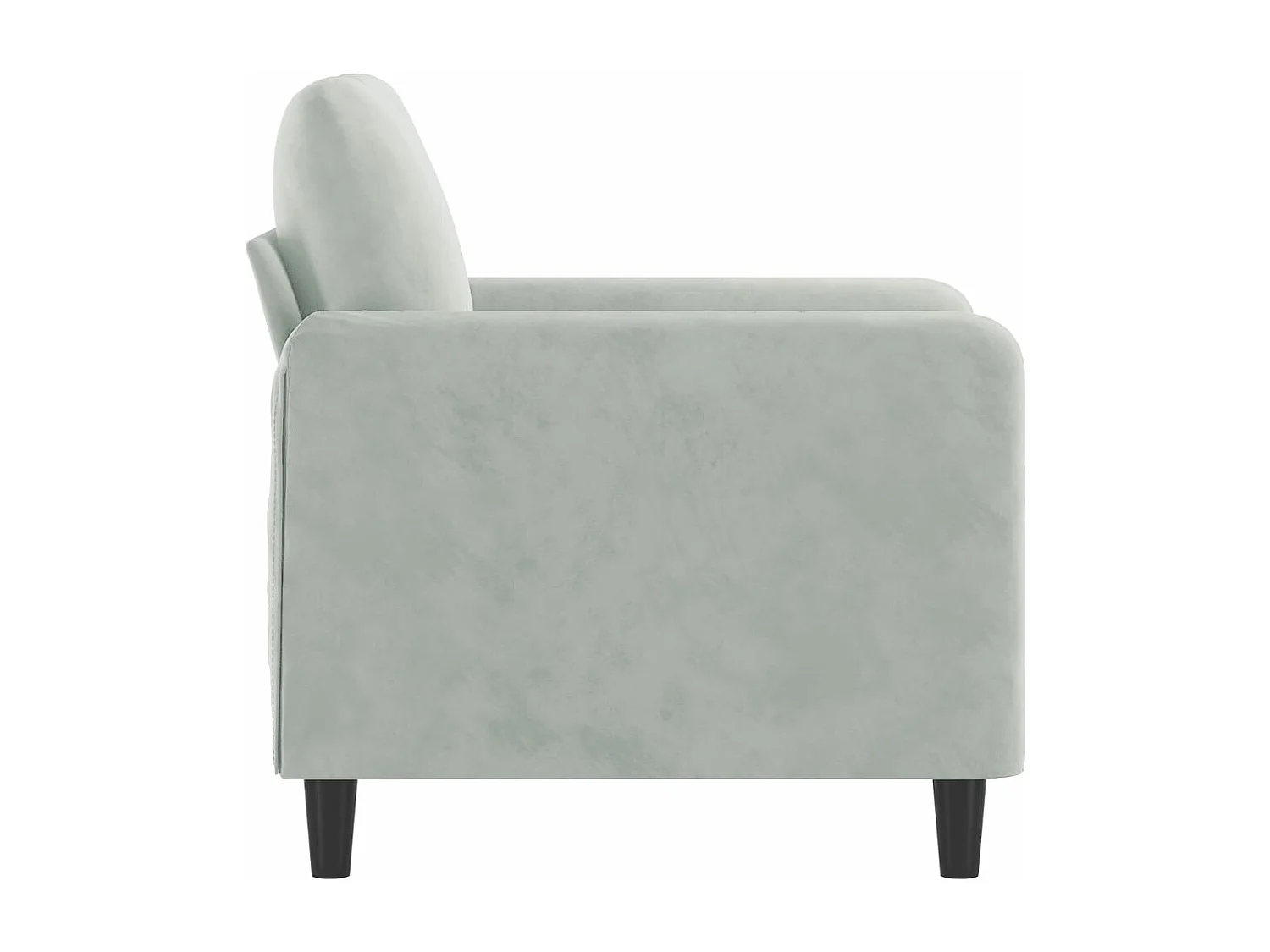 Fauteuil Gris clair 60 cm Velours