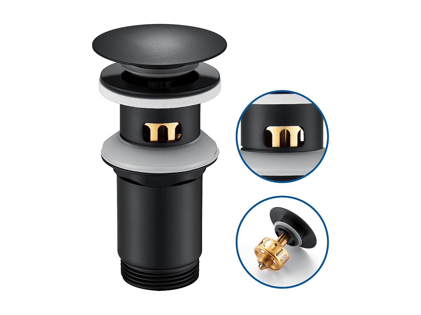 Ottone Per Bagno Maloftars Sifone Lavabo Con Scarico Con Troppopieno Per Lavabo Sifone Per Bagno Nero Opaco