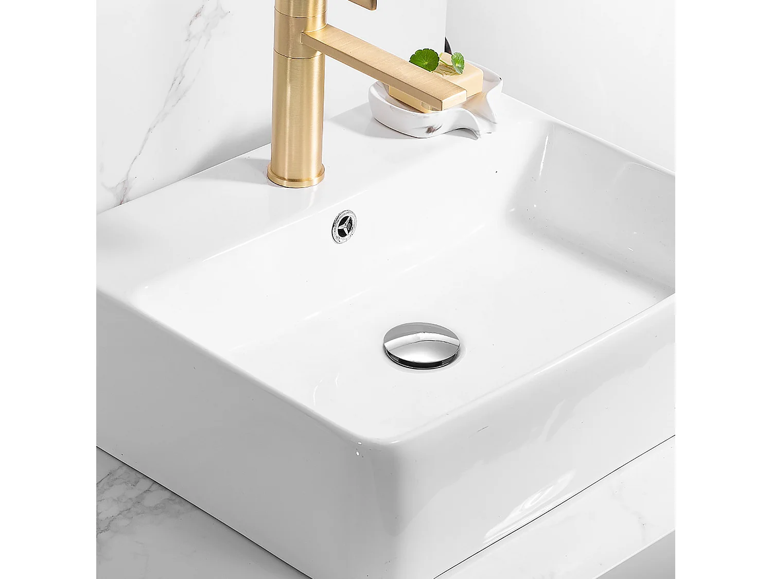 Auralum max  Bonde de Lavabo avec Trop Plein,Bonde de Lavabo Pop Up Valve,Bonde de Lavabo avec Panier à Crépine pour Salle de Bain,Chromé