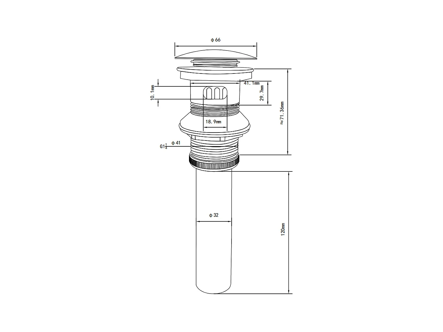 Auralum max Bonde Pop Up met Overloop, Verchroomd, Universele Wastafel Afvoerplug met Zeefmand, Messing Anti-Cap Afvoer Badkamer
