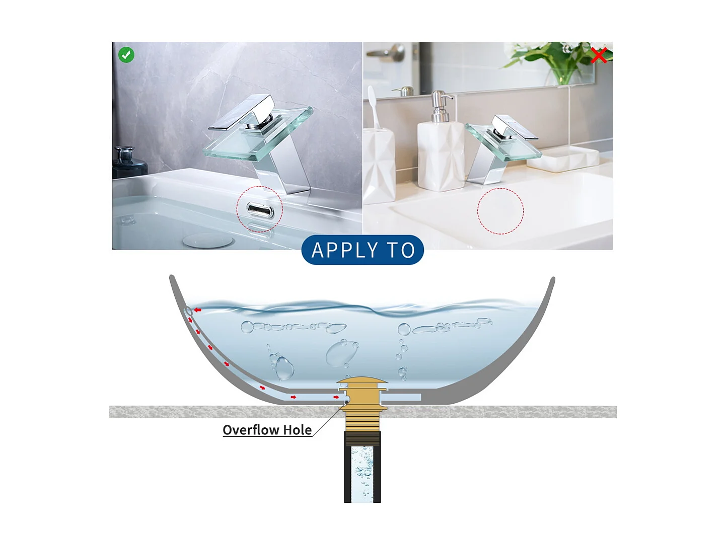 AuraLum Max Spülbeckenablauf mit Überlauf, Spülbeckenablauf, Pop-Up-Spülbeckenablauf, Universal-Spülbeckenablauf, Chrom, EU-Modell