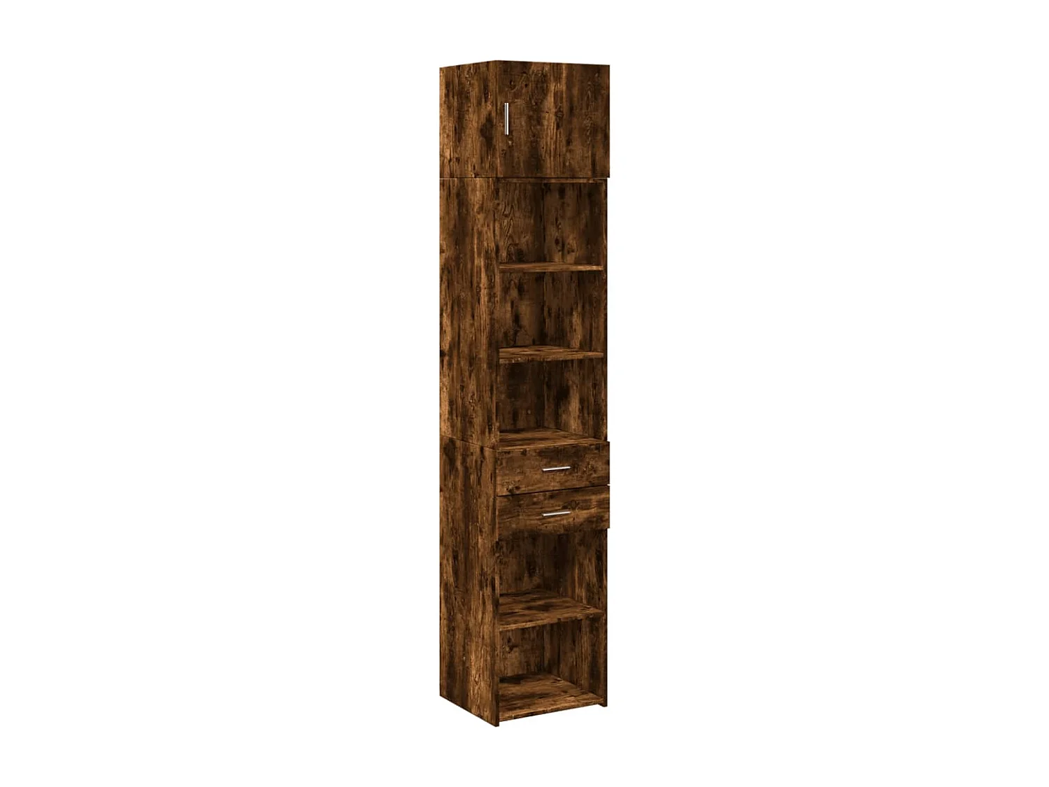 Armoire de rangement mince chêne fumé 45x42,5x225 cm