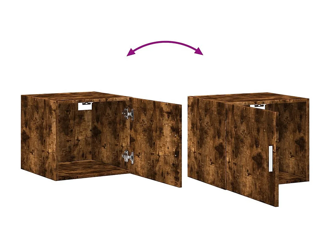 Armoire de rangement mince chêne fumé 45x42,5x225 cm