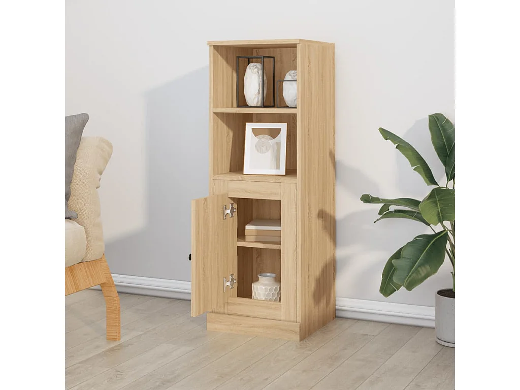 Buffet haut chêne sonoma 36x35,5x103,5 cm bois d'ingénierie