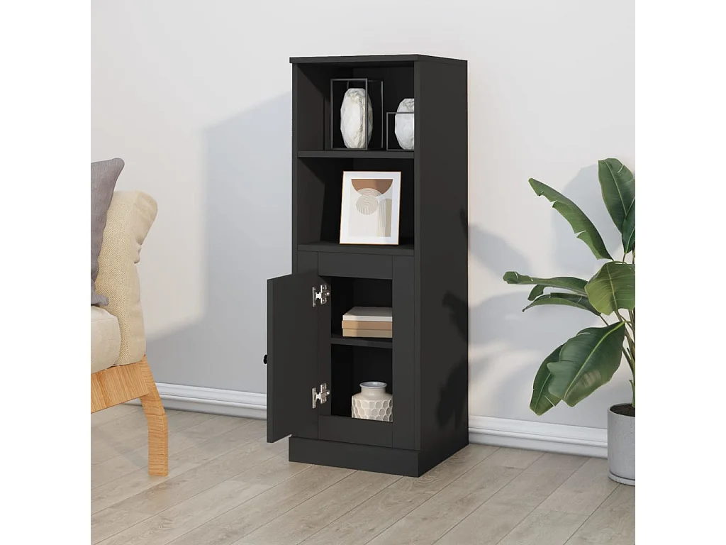 Highboard Schwarz 36x35,5x103,5 cm Holzwerkstoff