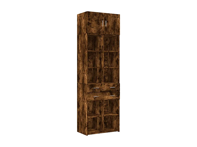 Armadietto Rovere Fumo 70x42,5x225 cm in Legno Multistrato