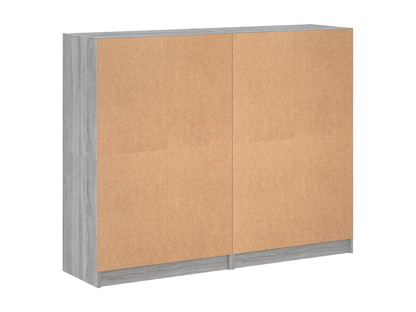 Bücherregal mit Türen Grau Sonoma 136x37x109 cm Holzwerkstoff