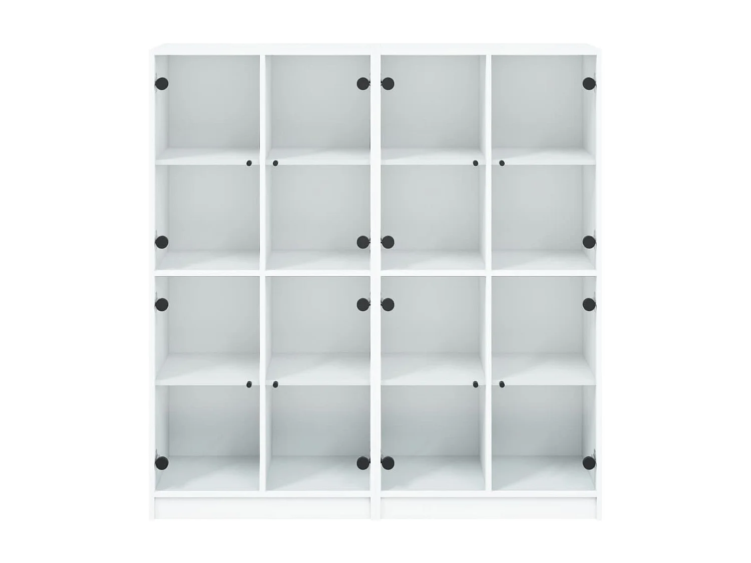 Libreria con Ante Bianca 136x37x142 cm in Legno Multistrato