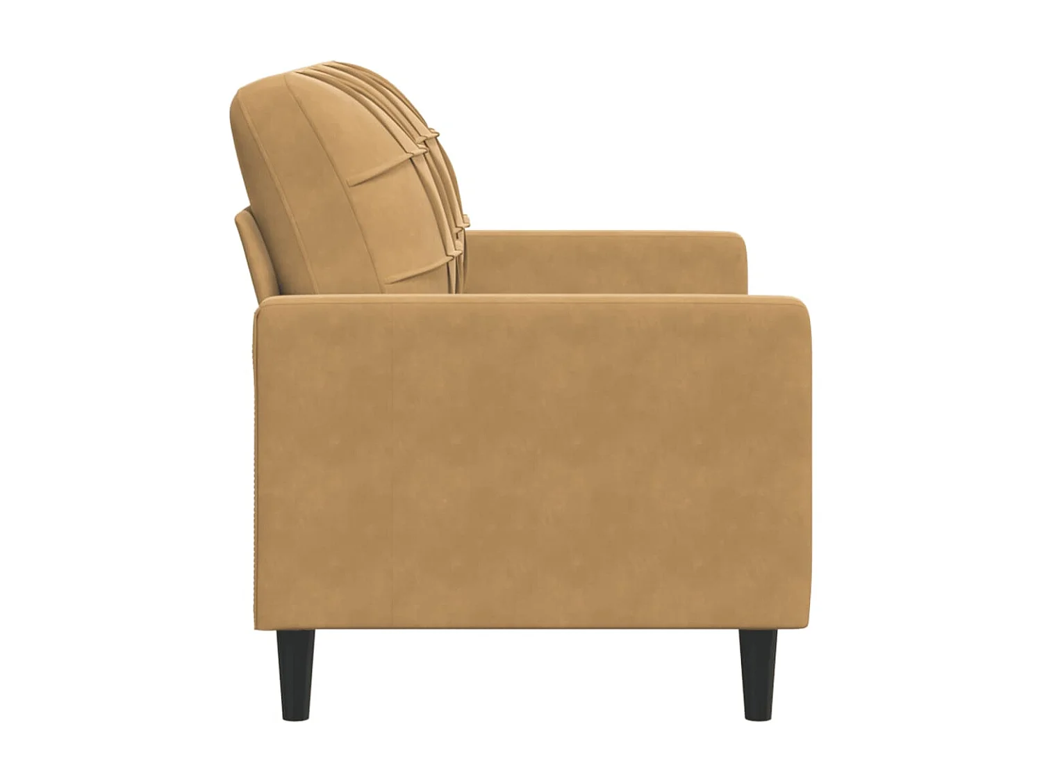 2-Sitzer-Sofa Braun 120 cm Samt