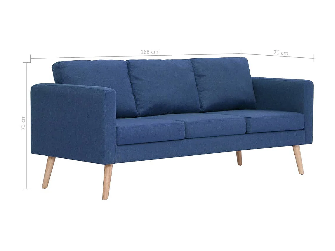 3-Sitzer-Sofa Stoff Blau
