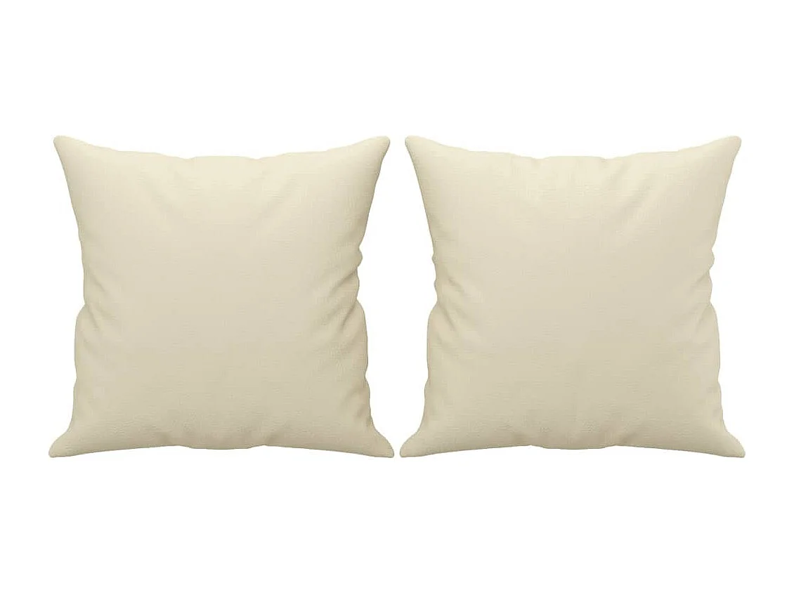 Divano a 2 Posti con Cuscini Crema 120 cm in Similpelle