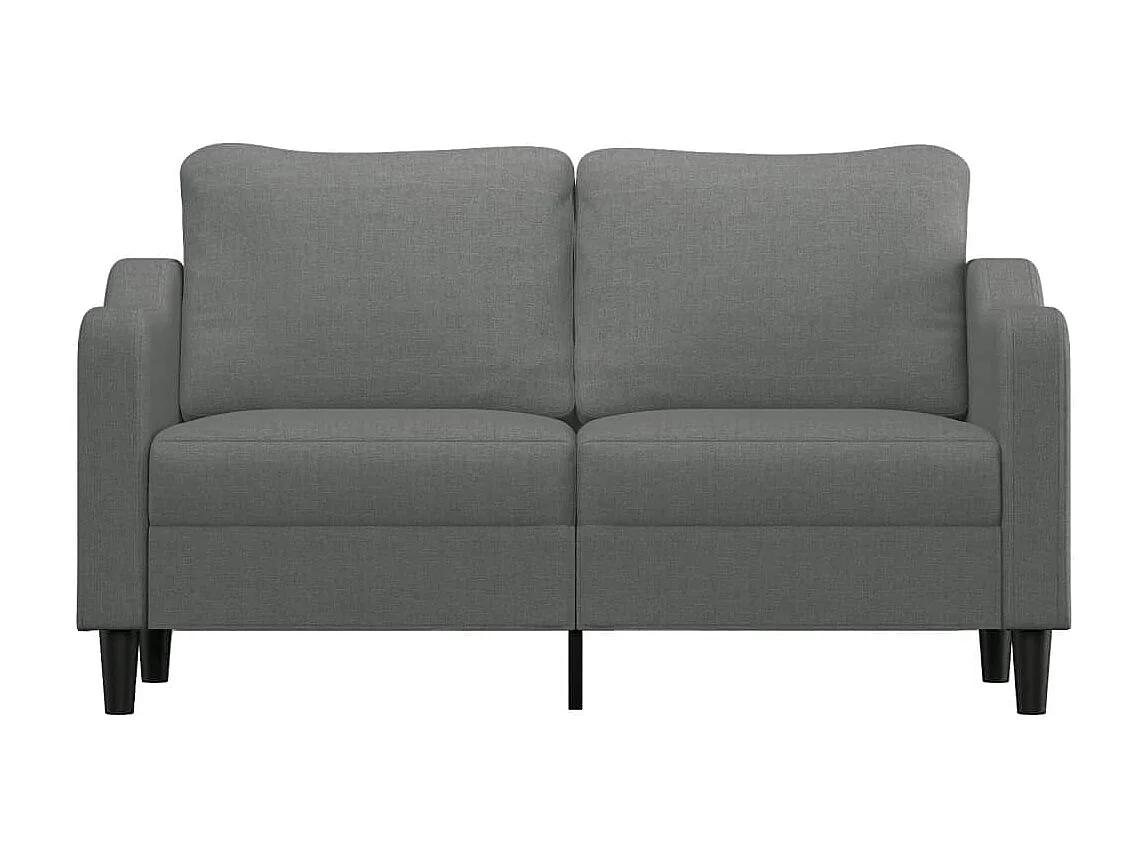 Canapé à 2 places Gris foncé 140 cm Tissu