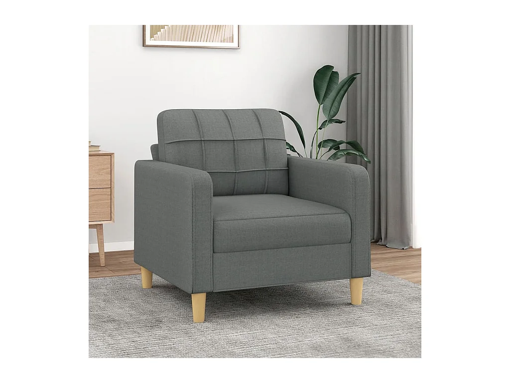 Fauteuil Gris foncé 60 cm Tissu