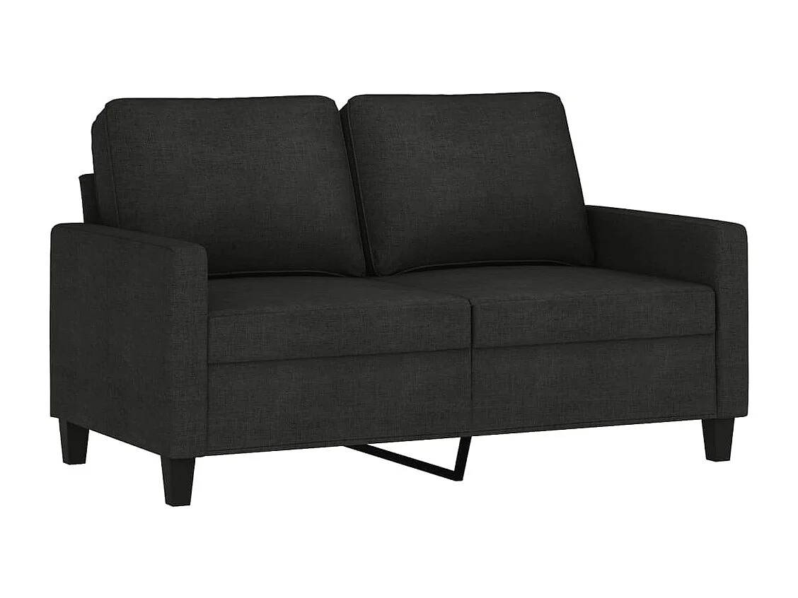 2-Sitzer-Sofa Schwarz 120 cm Stoff