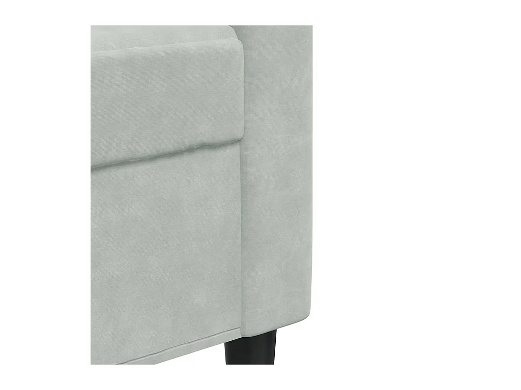 Set di Divani 2 pz con Cuscini Grigio Chiaro in Velluto