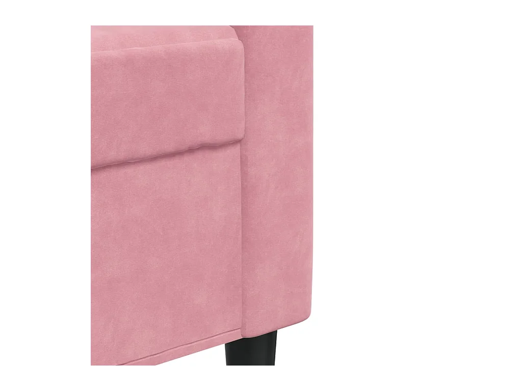 Ensemble de canapés 4 pcs avec coussins Rose Velours