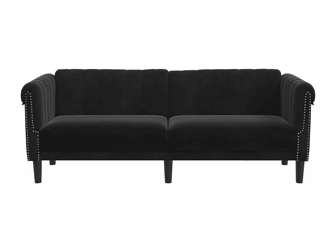 Canapé à 3 places noir velours