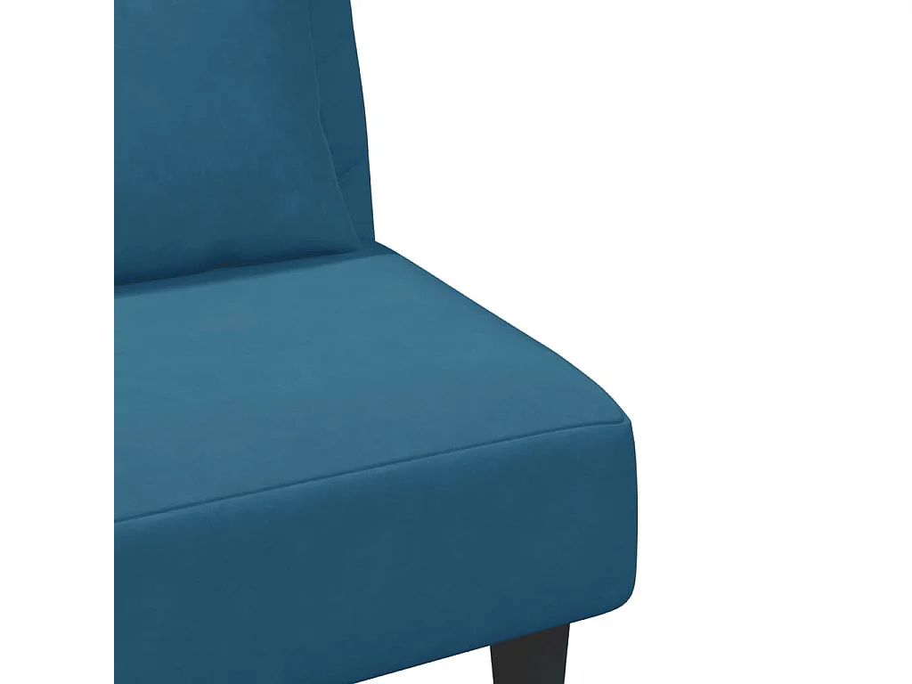2-delige Loungeset met kussens fluweel blauw