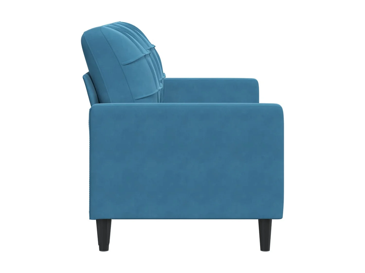 Divano a 2 Posti Blu 140 cm in Velluto