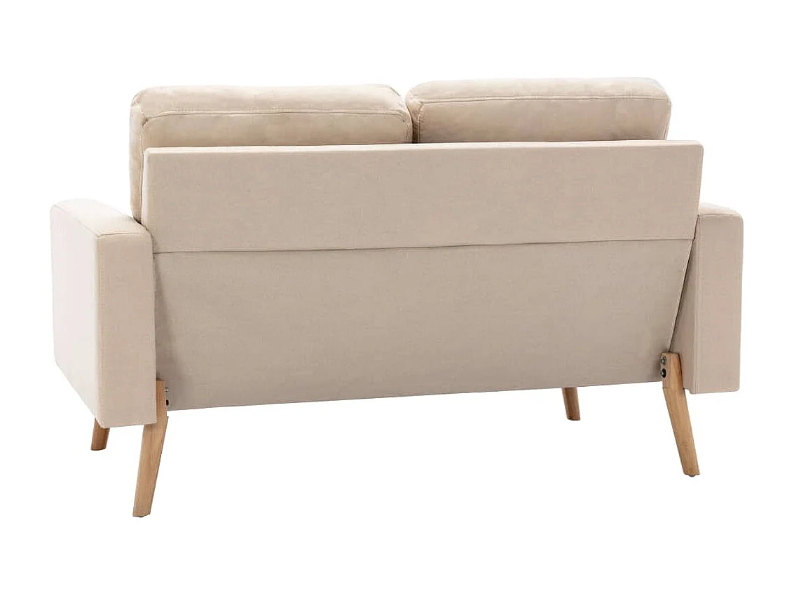 Ensemble de canapés 2 pcs Tissu Crème