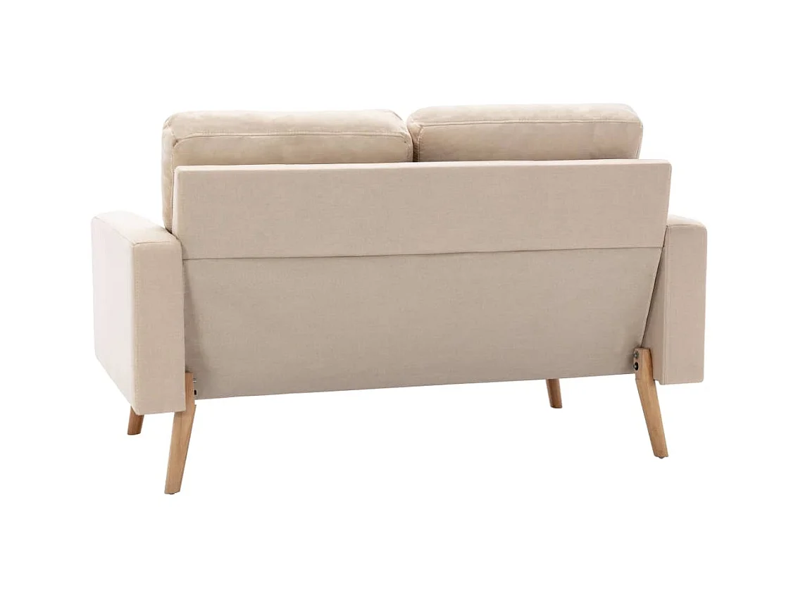 Ensemble de canapés 2 pcs Tissu Crème