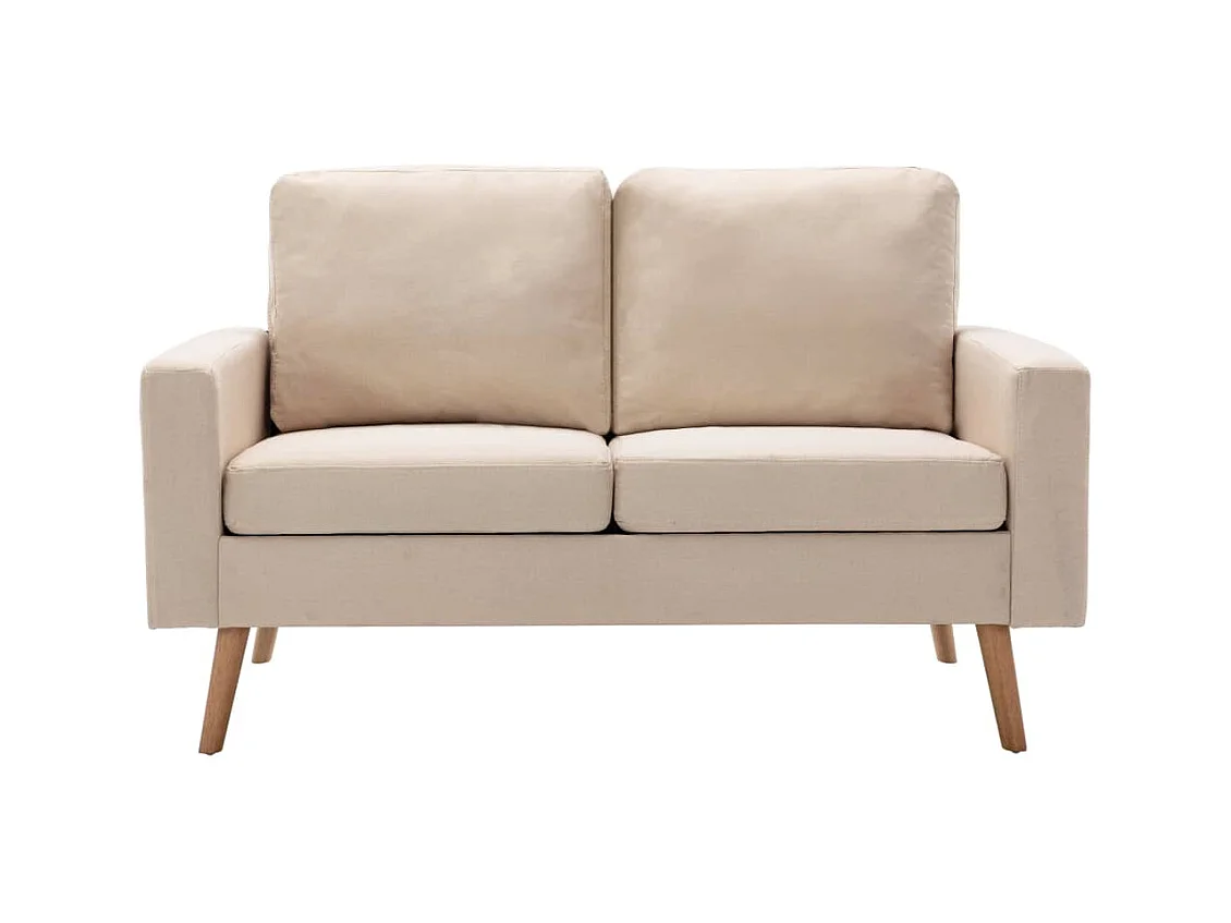 Ensemble de canapés 2 pcs Tissu Crème