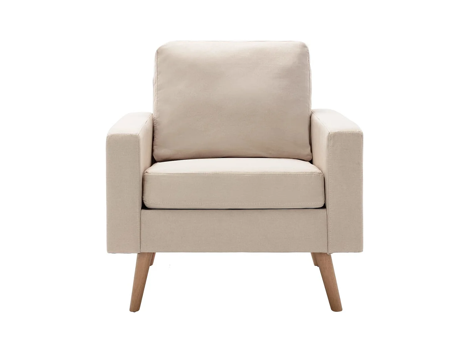 Ensemble de canapés 2 pcs Tissu Crème