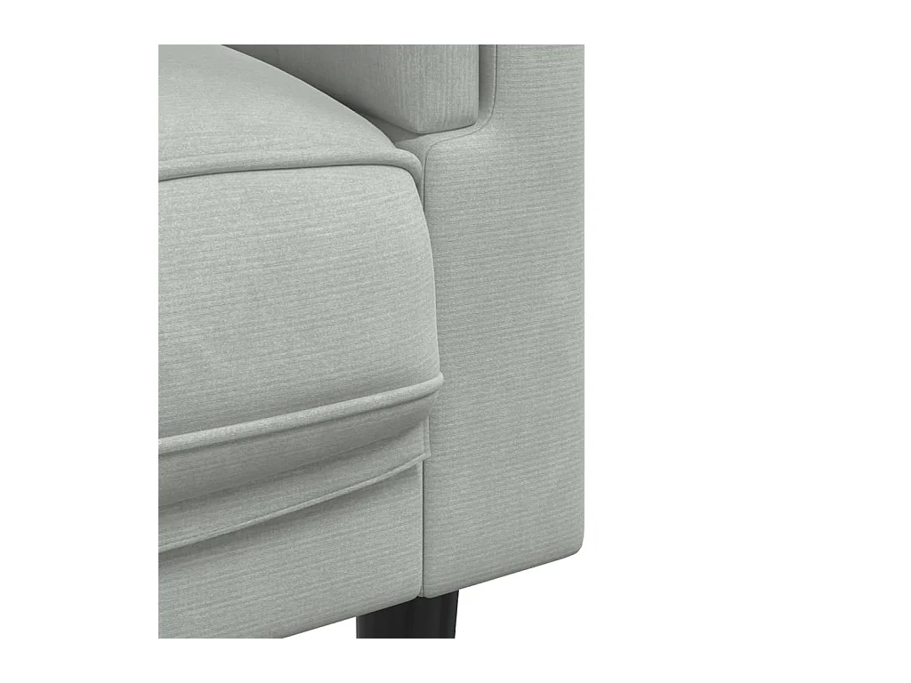 Ensemble de canapés 2 pcs avec coussins gris clair velours