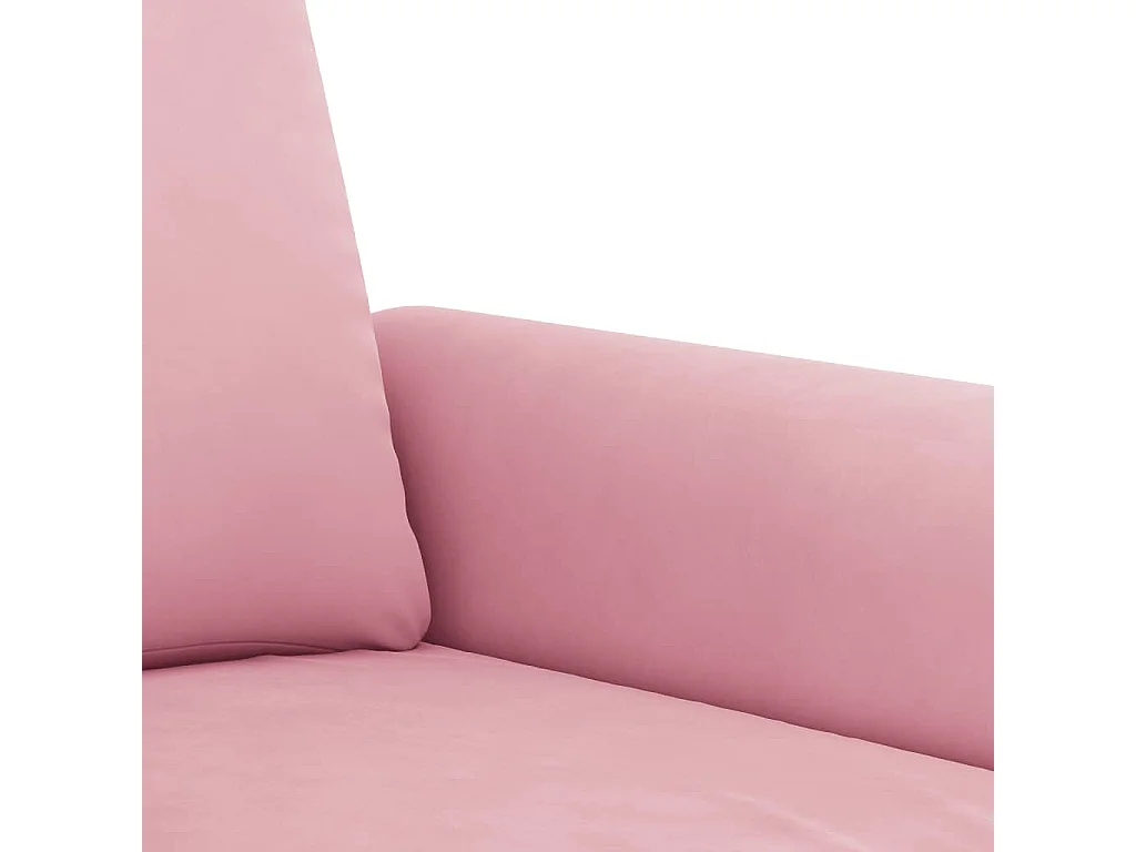 Juego de sofás con cojines 4 piezas terciopelo rosa